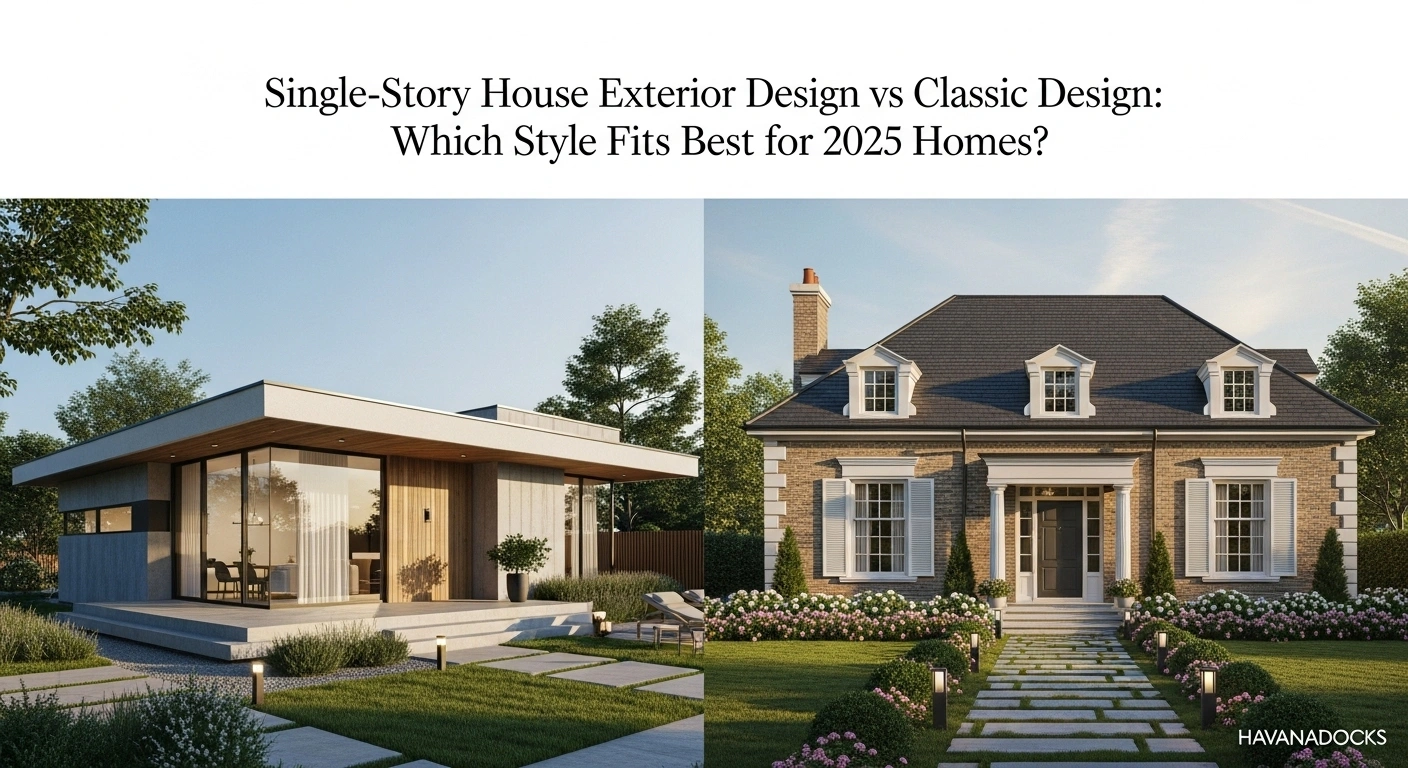 Single-Story House Exterior Design vs Classic Design: Which Style Fits Best for 2025 Homes? 4 Single-Story House Exterior Design vs Classic Design: Which Style Fits Best for 2025 Homes?