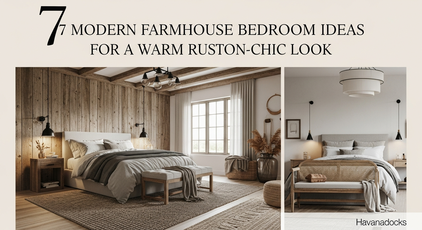 7 Modern Farmhouse Bedroom Ideas for a Warm Rustic-Chic Look