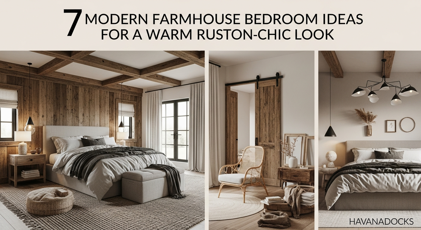 7 Modern Farmhouse Bedroom Ideas for a Warm Rustic-Chic Look