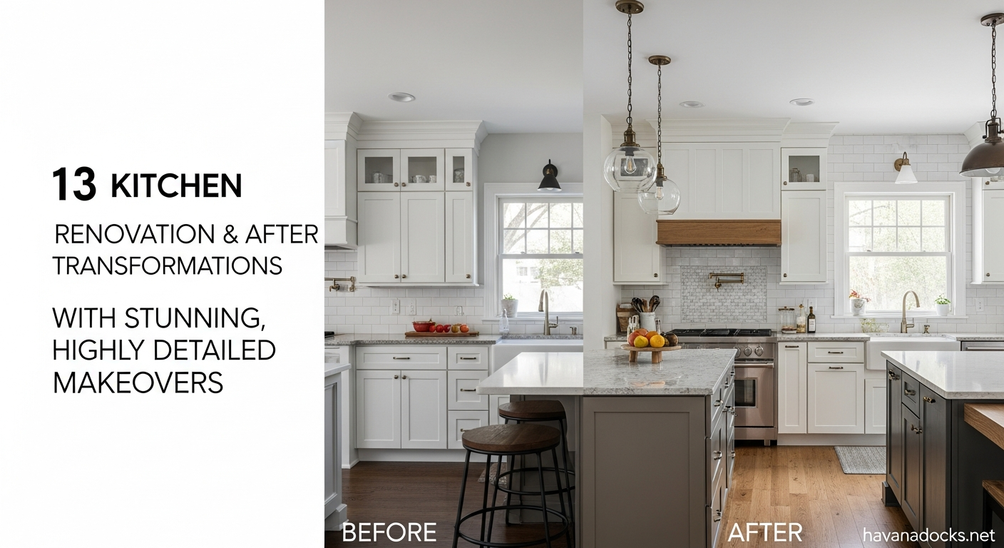 13 Kitchen Renovation Before & After Transformations with Stunning, Highly Detailed Makeovers