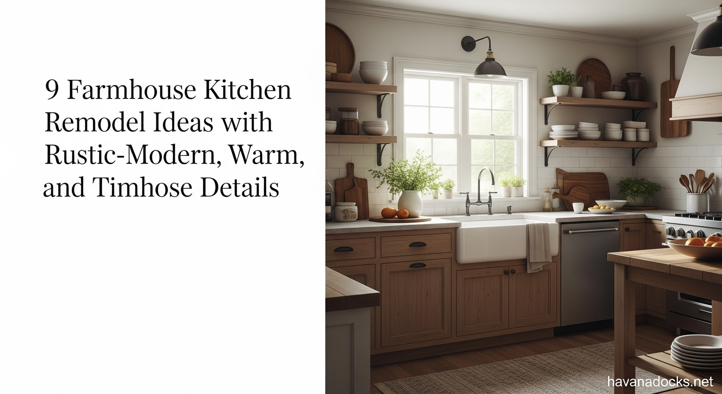 9 Farmhouse Kitchen Remodel Ideas with Rustic-Modern, Warm, and Timeless Details