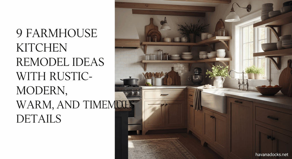 9 Farmhouse Kitchen Remodel Ideas with Rustic-Modern, Warm, and Timeless Details