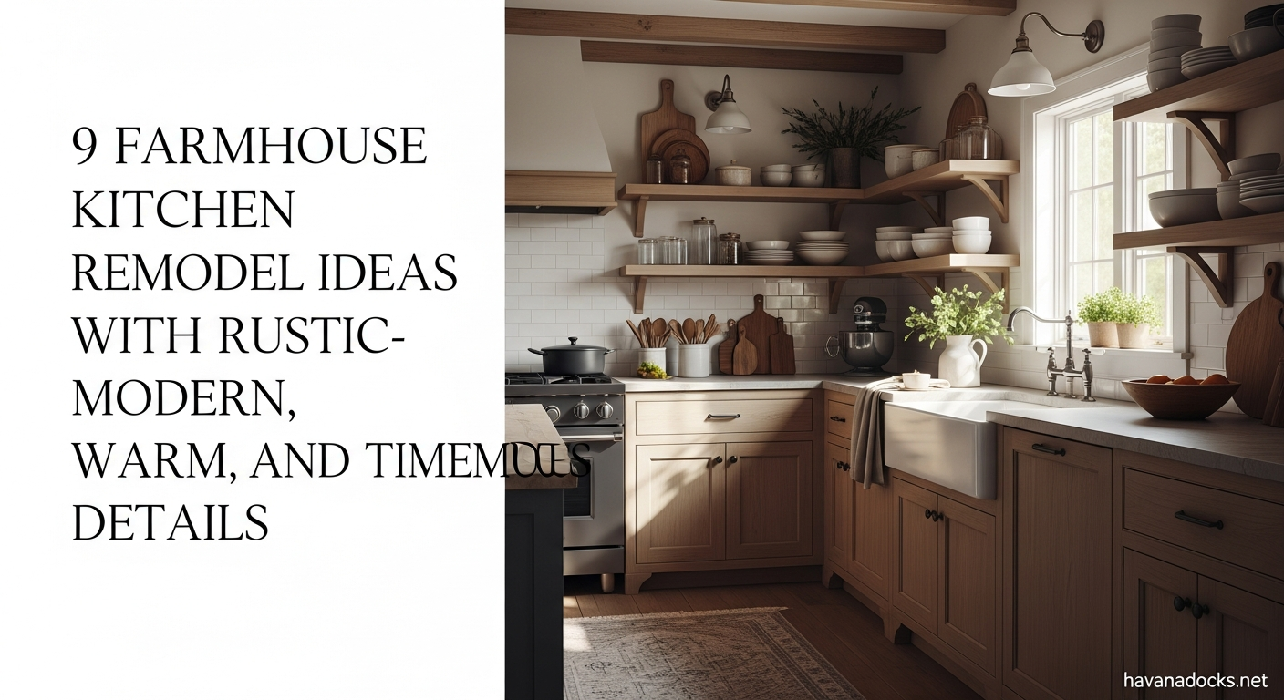 9 Farmhouse Kitchen Remodel Ideas with Rustic-Modern, Warm, and Timeless Details