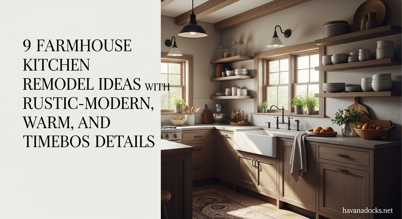 9 Farmhouse Kitchen Remodel Ideas with Rustic-Modern, Warm, and Timeless Details
