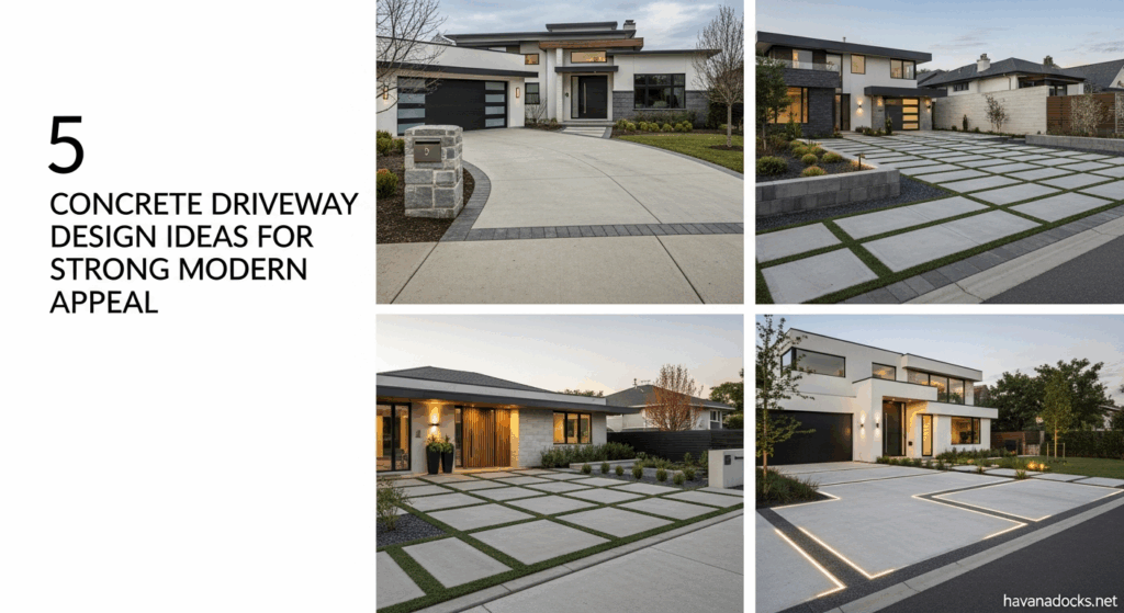 5 Concrete Driveway Design Ideas for Strong Modern Appeal