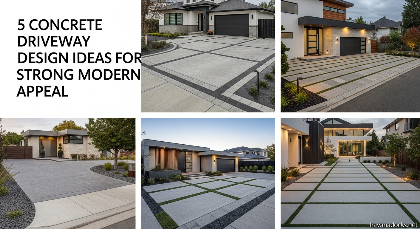 5 Concrete Driveway Design Ideas for Strong Modern Appeal