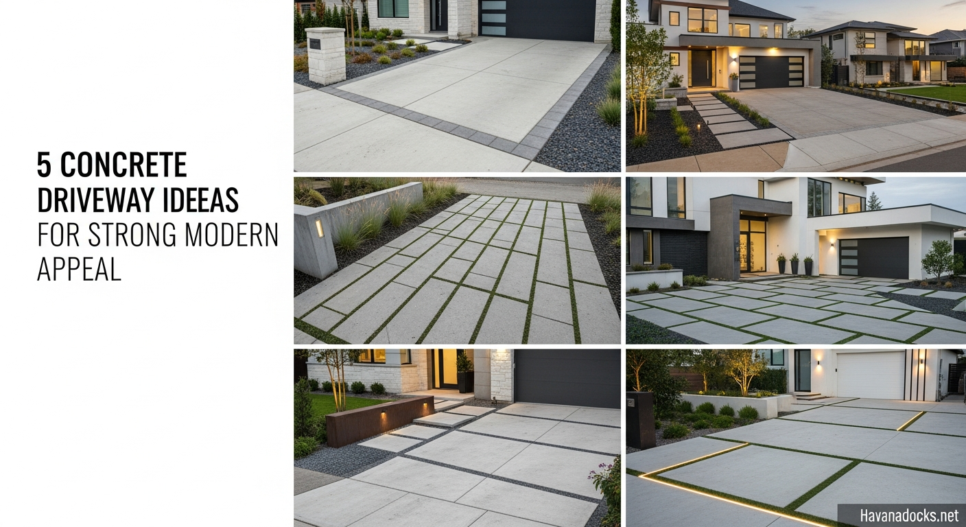 5 Concrete Driveway Design Ideas for Strong Modern Appeal