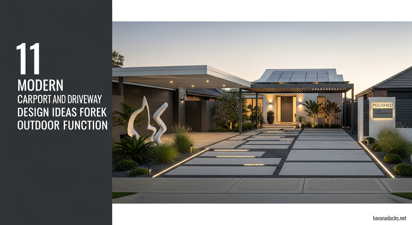 11 Modern Carport and Driveway Design Ideas for Sleek Outdoor Function