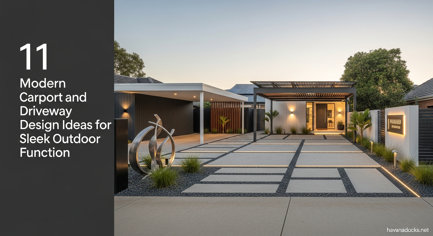 11 Modern Carport and Driveway Design Ideas for Sleek Outdoor Function