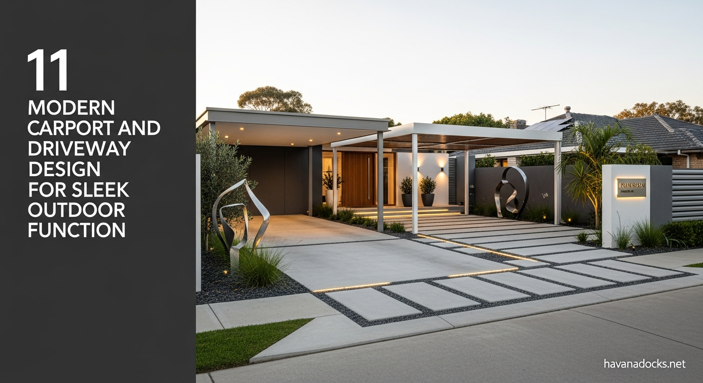 11 Modern Carport and Driveway Design Ideas for Sleek Outdoor Function