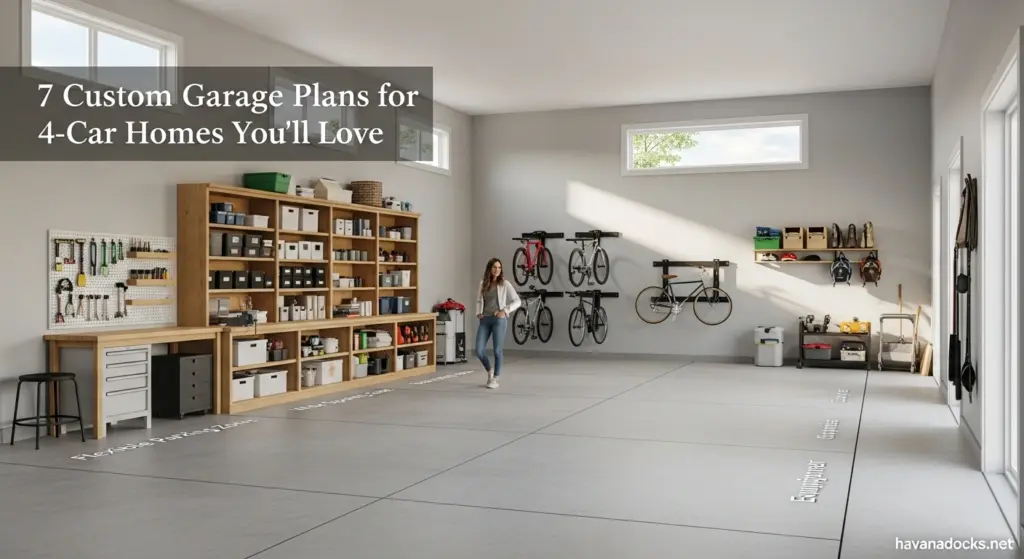 Custom Garage Plans for 4-Car Homes