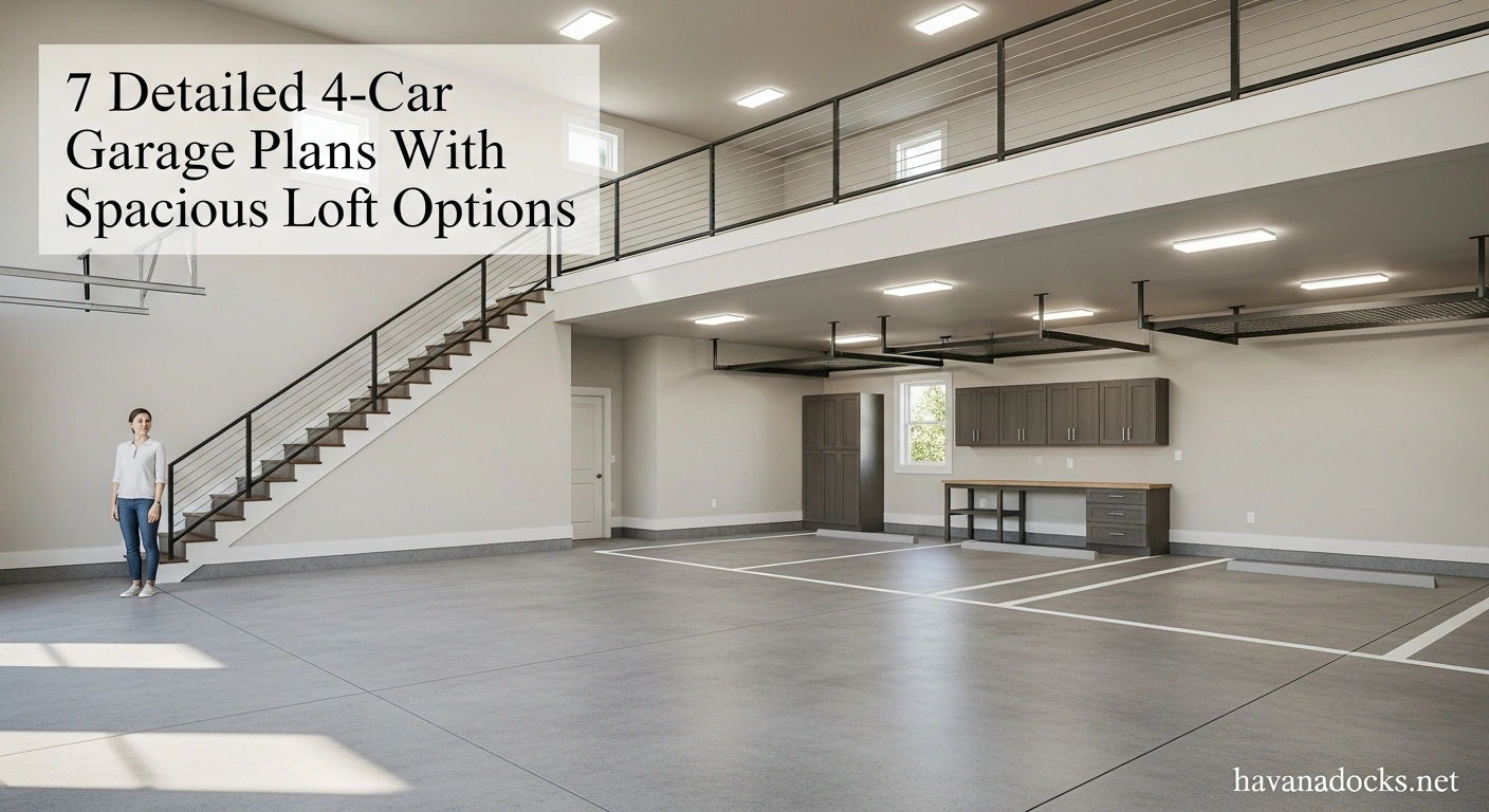 7 Detailed 4-Car Garage Plans With Spacious Loft Options 10 7 Detailed 4-Car Garage Plans