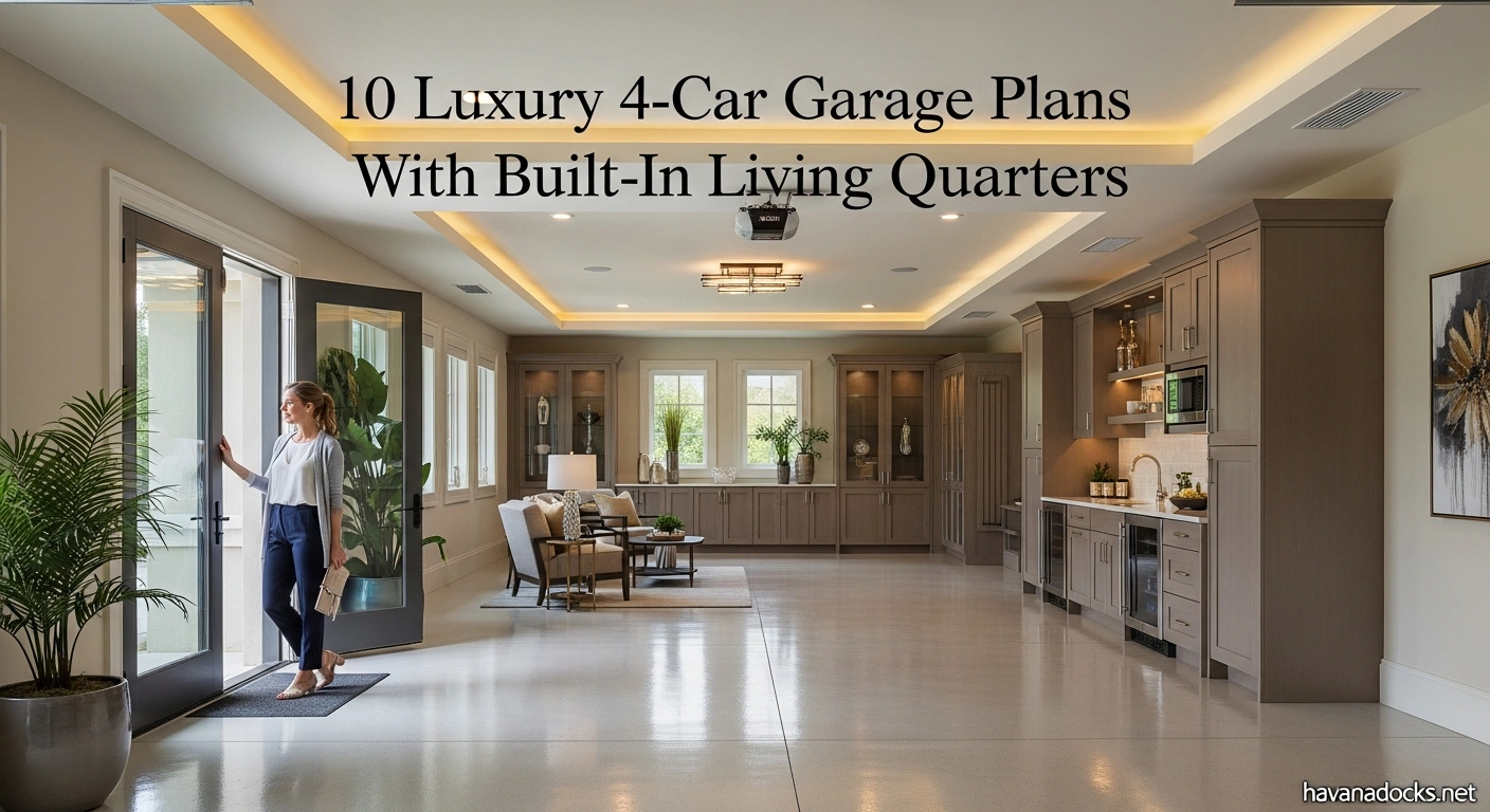 4-Car Garage Plans With Built-In Living Quarters
