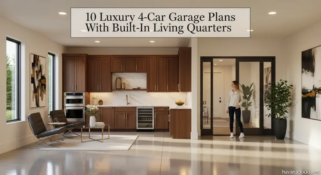 4-Car Garage Plans With Built-In Living Quarters