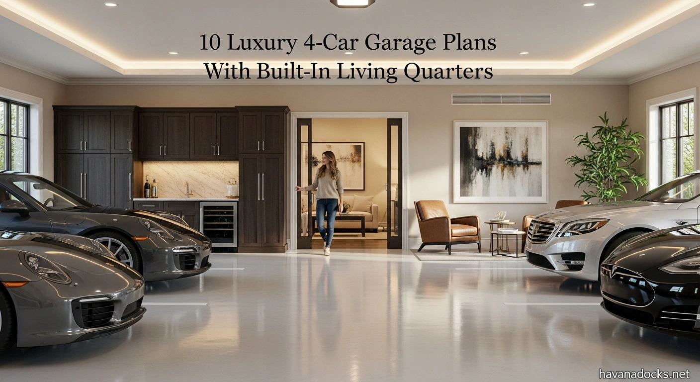 4-Car Garage Plans With Built-In Living Quarters