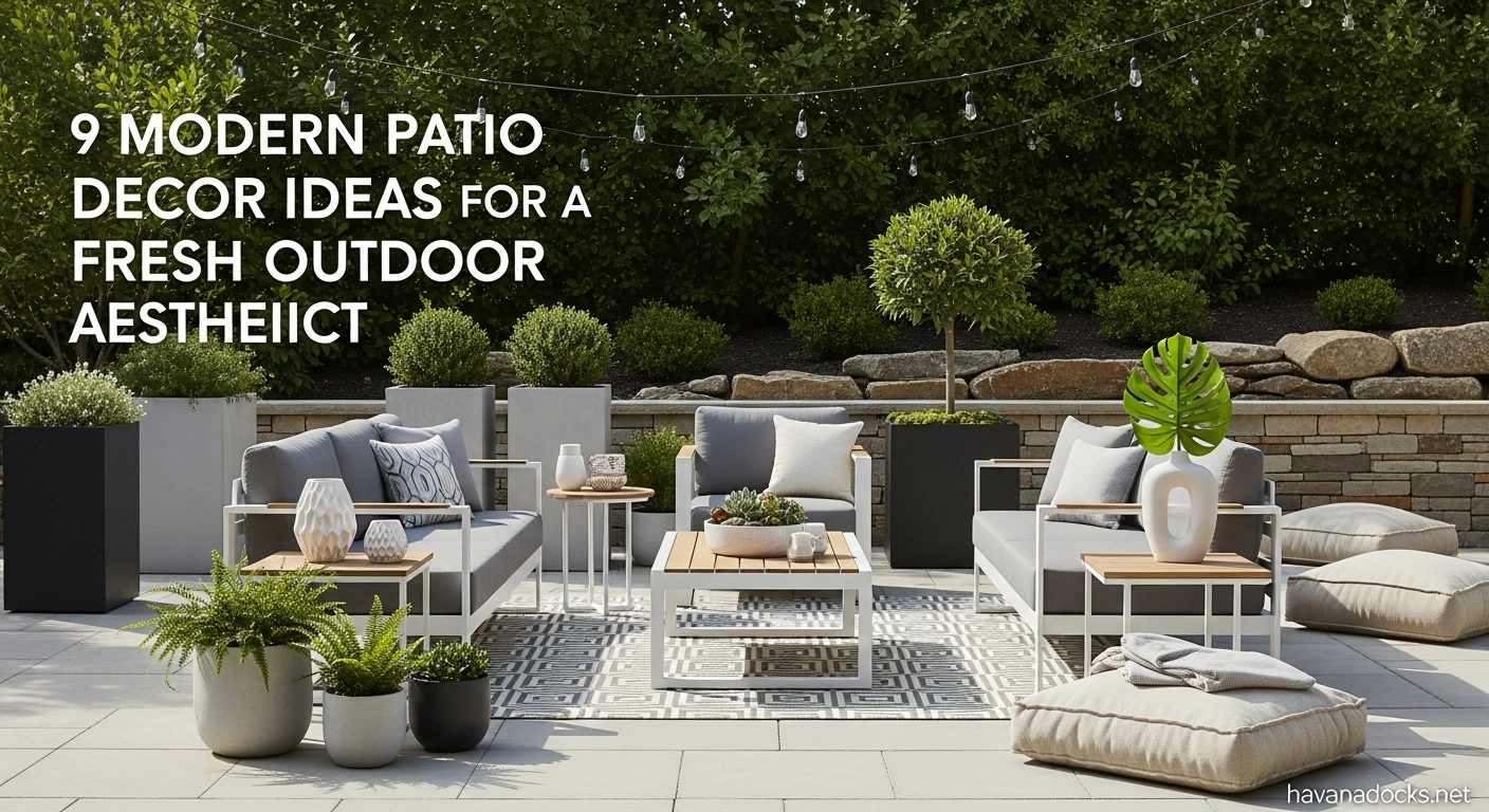 9 Modern Patio Decor Ideas for a Fresh Outdoor Aesthetic 10 9 Modern Patio Decor Ideas for a Fresh Outdoor Aesthetic