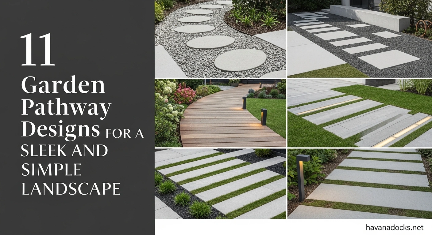 11 Garden Pathway Designs for a Sleek and Simple Landscape 8 11 Garden Pathway Designs for a Sleek and Simple Landscape